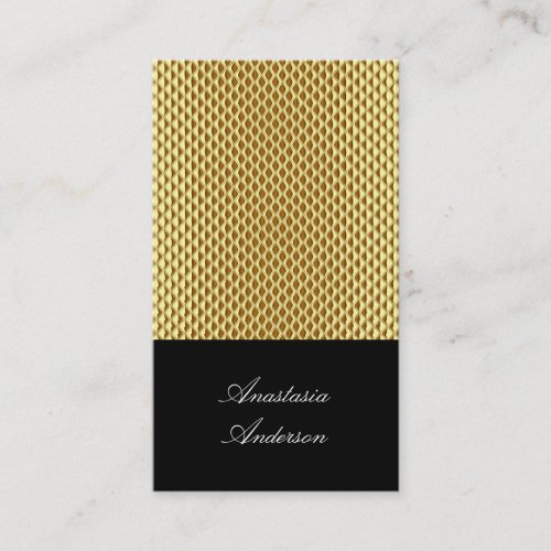 Elegant Gold Metal Profile Card Business Card Template