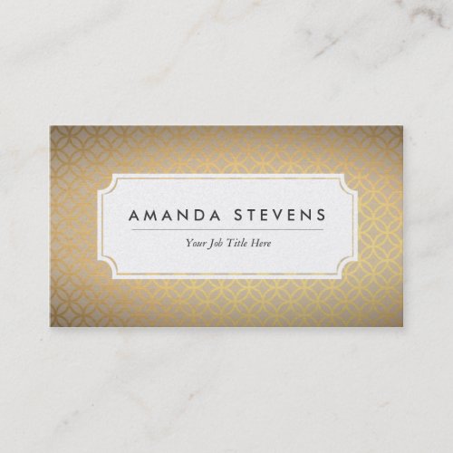 Elegant Gold Metallic Business Cards