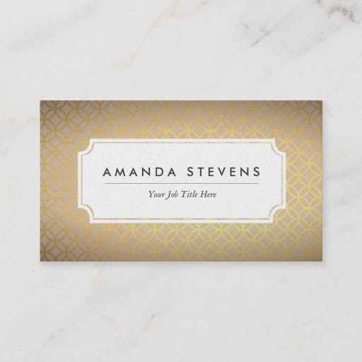 Customizable Elegant Gold Metallic Business Cards