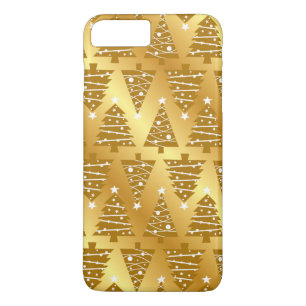 Elegant Gold Metallic Christmas Tree iPhone Case