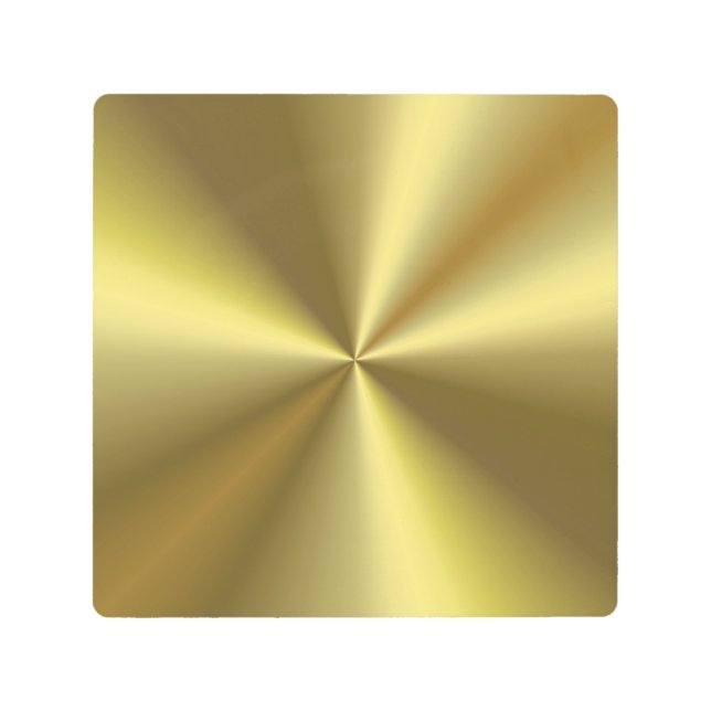 Elegant Gold Metallic Look Background Template Metal Print (Front)