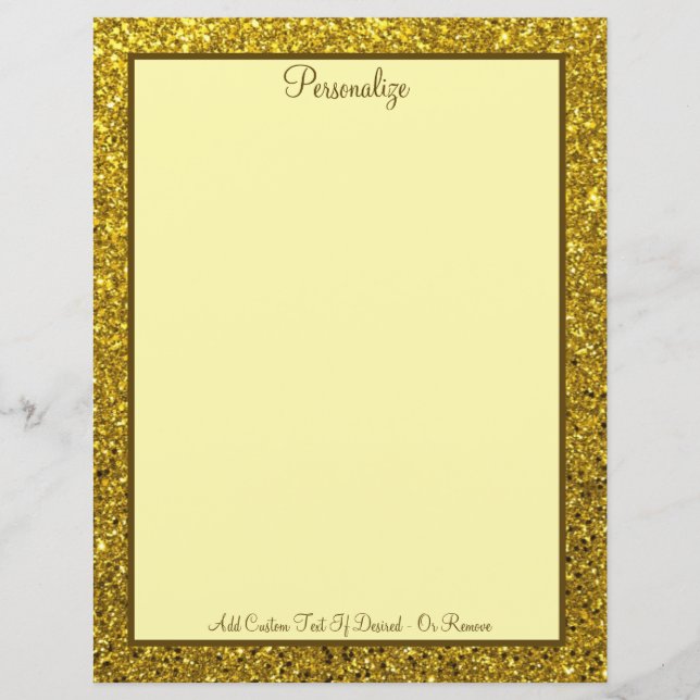 Elegant Gold Metallic Professional Personalize (Front)