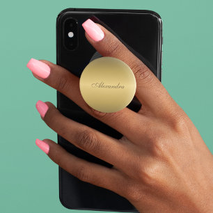 Elegant Gold Metallic Simple Personalized  PopSocket
