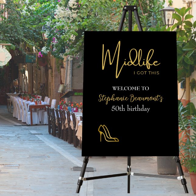 Elegant Gold Midlife You Got This 50th Birthday Foam Board (Creator Uploaded)