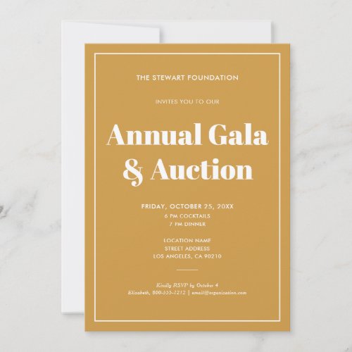 Elegant Gold Minimalist Business Corporate Event Invitation