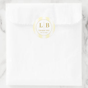 Elegant Gold Minimalist Circle Classic Round Sticker