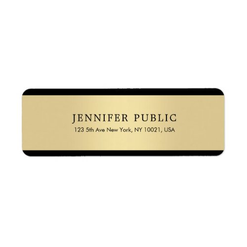 Elegant Gold Minimalist Plain Professional Modern Label