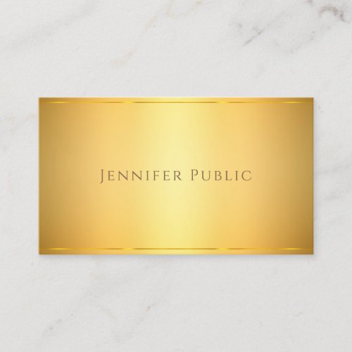 Elegant Gold Modern Design Sophisticated Template Business Card
