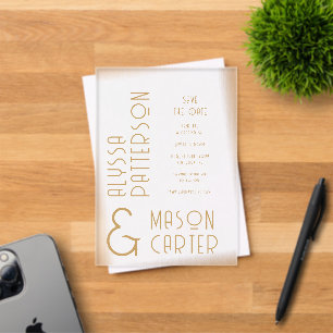 Elegant Gold Modern Wedding Save The Date