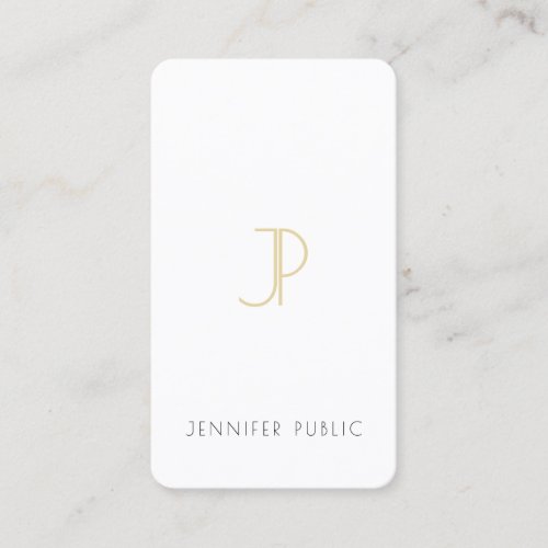 Elegant Gold Monogram Design Chic Template Luxury Business Card