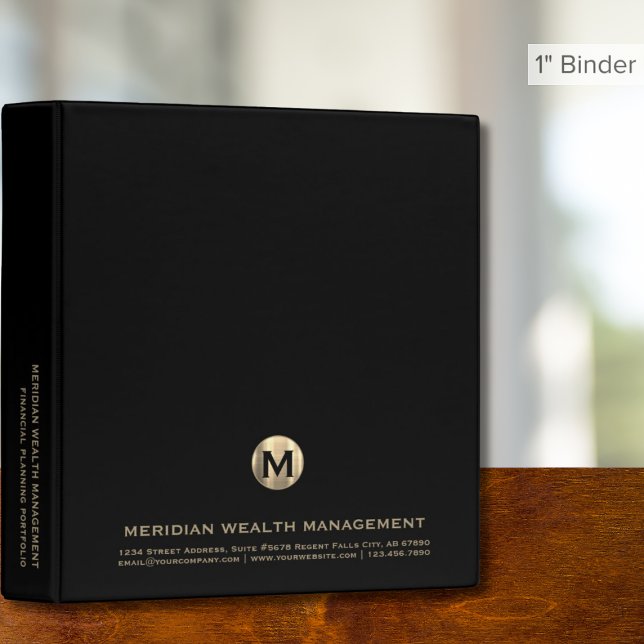 Elegant Gold Monogram Financial Planner Binder (Creator Uploaded)