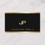 Elegant Gold Monogram Glam Plain Modern Luxury Business Card