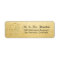 Elegant Gold Monogram Letter B Return Address