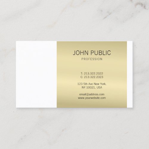 Elegant Gold Monogram Modern Design Professional Business Card