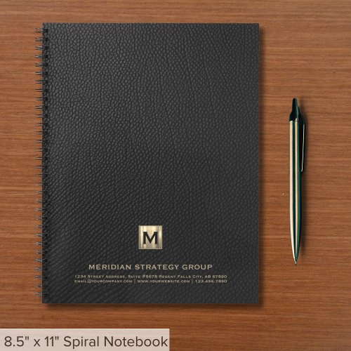 Elegant Gold Monogram Notebook