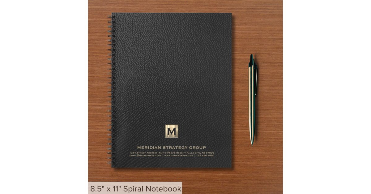 Elegant Gold Monogram Notebook | Zazzle