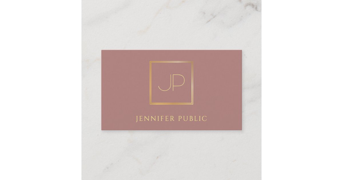 Elegant Gold Monogram Professional Template Modern Business Card | Zazzle