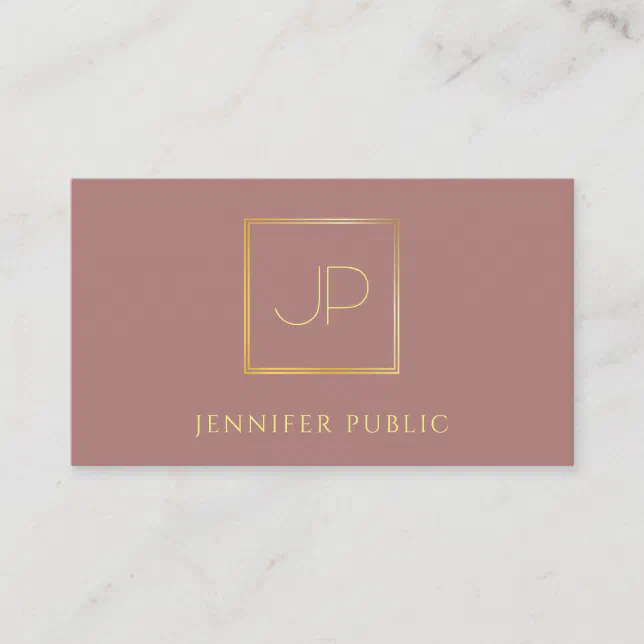 Elegant Gold Monogram Professional Template Modern Business Card | Zazzle