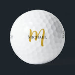 Elegant Gold Monogram Srixon Soft Feel 3 Pack Golf Balls<br><div class="desc">Gold Color Monogram Modern Elegant Trendy Template Outdoor Sports Equipment Golf Ball / 3 Pack Srixon Soft Feel 13 Golf Balls.</div>