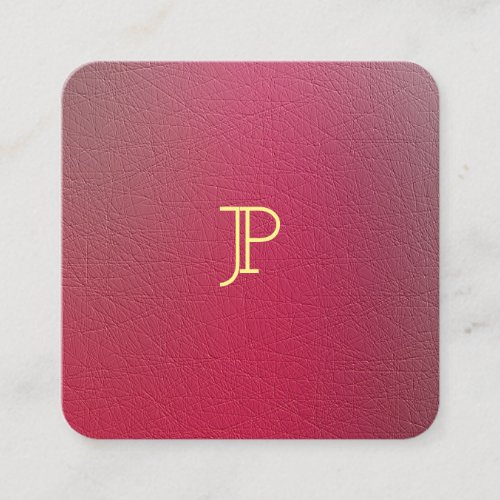 Elegant Gold Monogram Structured Look Template Square Business Card