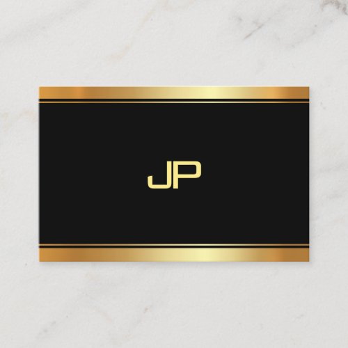 Elegant Gold Monogram Template Modern Professional Business Card
