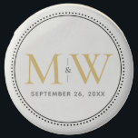 Elegant Gold Monogram Wedding Chocolate Covered Oreo<br><div class="desc">Elegant Gold Monogram with Black Milgrain border. The dotted border is reminiscent of milgrain,  which is a jewelry-detailing technique often used for engagement and wedding rings. The milgrain border adds both a modern and elegant style to this monogram.</div>