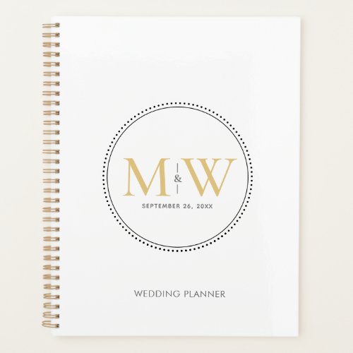 Elegant Gold Monogram Wedding Planner