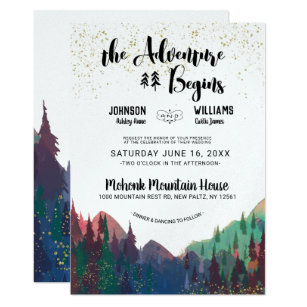 Elegant Mountain Wedding Invitations 6