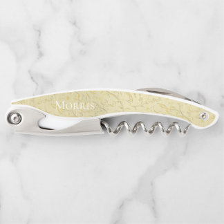 Elegant Gold Music Notes Personalized Wine Opener