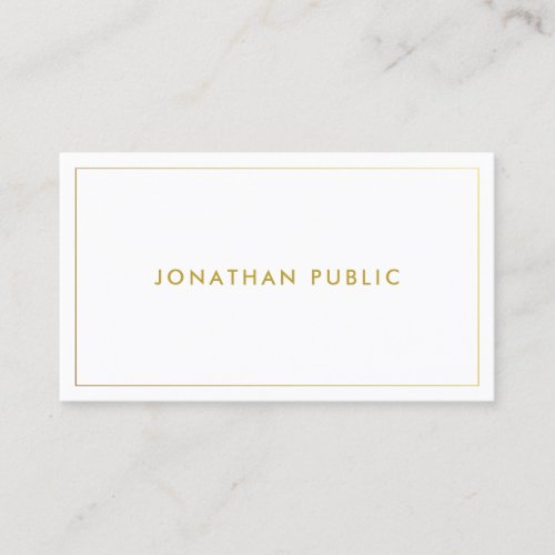 Elegant Gold Name Text Modern Simple Template Business Card