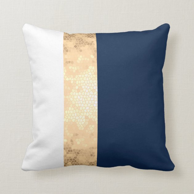 navy striped throw pillow