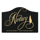Elegant Gold & Navy Notary Loan Agent 