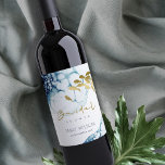 ELEGANT GOLD NAVY UNDERWATER  FISH BRIDAL SHOWER WINE LABEL<br><div class="desc">If you need any further customisation please feel free to message me on yellowfebstudio@gmail.com</div>