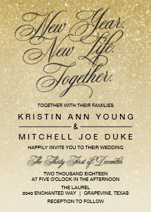 new years eve wedding invitations zazzle