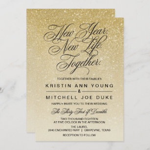 New Year's Eve Wedding Stamps, Zazzle