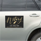 Elegant Gold Notary Loan Agent Car Magnet Elegant Gold Notary Loan Agent Car Magnet