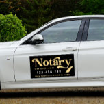 Elegant Gold Notary Loan Agent Car Magnet at Zazzle