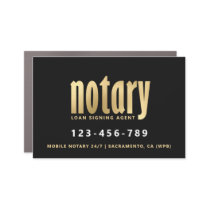 Elegant Gold Notary Loan Agent Car Magnet Elegant Gold Notary Loan Agent Car Magnet
