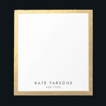 Elegant Gold Notepad<br><div class="desc">For additional matching marketing materials,  custom design or
logo inquiry,  please contact me at maurareed.designs@gmail.com and I will reply within 24 hours.
For shipping,  card stock inquires and pricing contact Zazzle directly.</div>