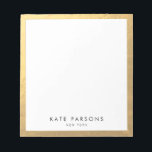 Elegant Gold Notepad<br><div class="desc">For additional matching marketing materials, custom design or
logo inquiry, please contact me at maurareed.designs@gmail.com and I will reply within 24 hours.
For shipping, card stock inquires and pricing contact Zazzle directly.</div>