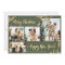 Elegant Gold Olive Green 4 Photos Christmas Card