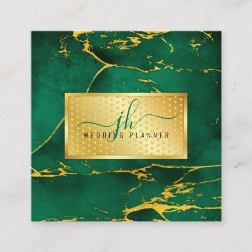 Elegant Gold on Gold Speckles Minimalist 25x25 Square Business Card