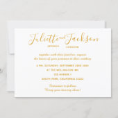 Elegant gold on white | personalized wedding rings invitation | Zazzle