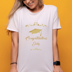 Elegant Gold Ornament Congratulations Graduate T-Shirt