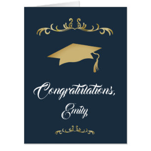 Elegant Gold Ornament Congratulations Graduation Card