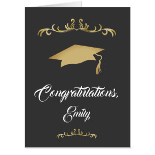 Elegant Gold Ornament Congratulations Graduation Card