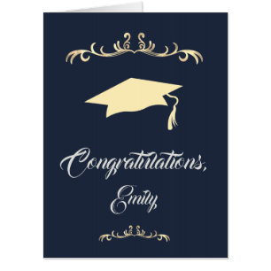 Elegant Gold Ornament Congratulations Graduation Card