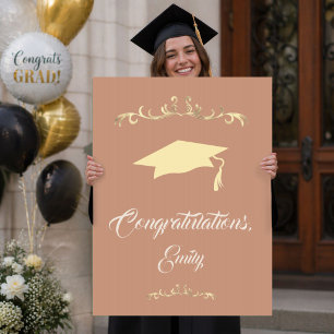 Elegant Gold Ornament Congratulations Graduation Card