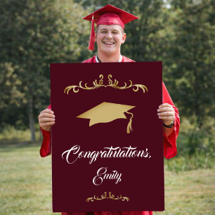 Elegant Gold Ornament Congratulations Graduation Card