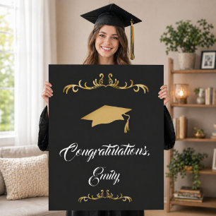 Elegant Gold Ornament Congratulations Graduation Card